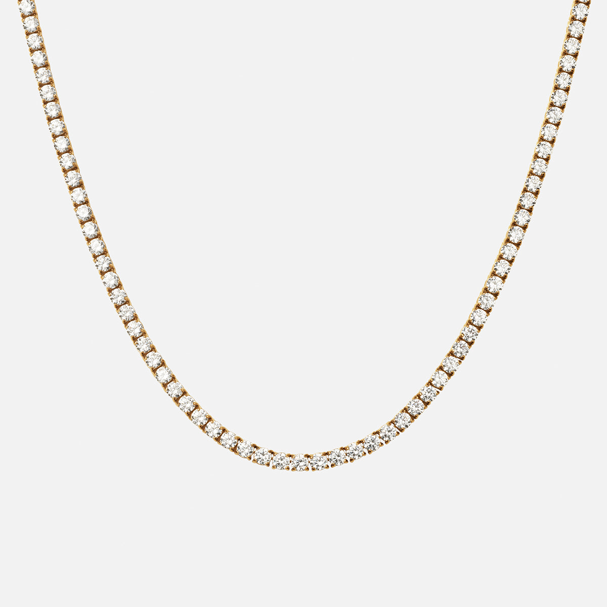 Tennis Supreme Zirkon Halskæde 18K Guldbelagt 4mm