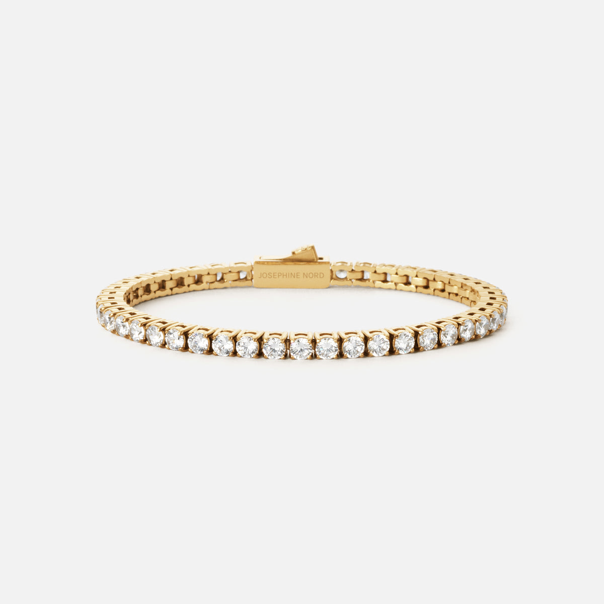 Tennis Supreme Zirkon Armbånd 18K Guldbelagt 3mm