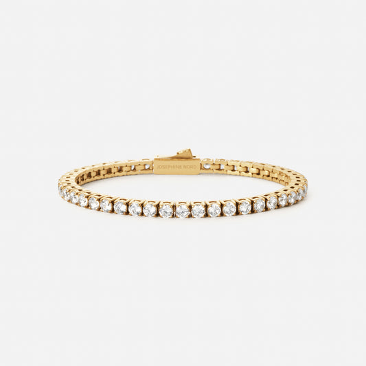 Tennis Supreme Zirkon Armbånd 18K Guldbelagt 3mm
