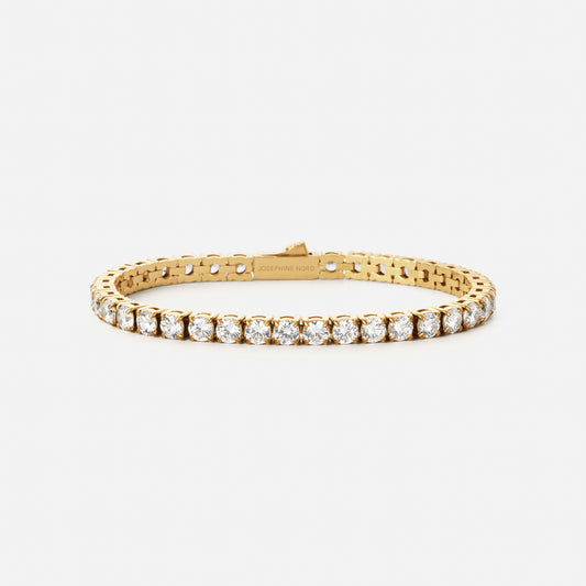 Tennis Supreme Zirkon Armbånd 18K Guldbelagt 4mm