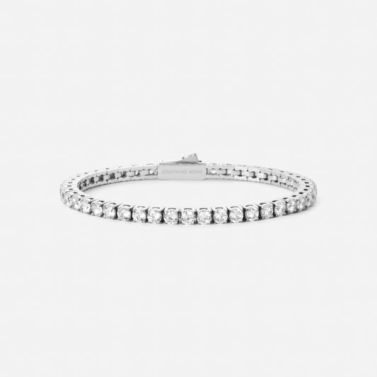 Tennis Supreme Zirkon Armbånd Sølvfarvet 3mm