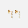 Tennis Zirkon Øreringe 18K Guldbelagt 12mm