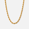 Twisted Rope Halskæde 18K Guldbelagt 4mm