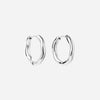 Wavy Hoops Sølvfarvet 20mm