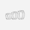 Zirkon Hoops Øreringe Sølvfarvet 12/14/16mm