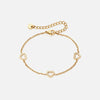 Heart Zirkon Trio Armbånd 18K Guldbelagt 8mm