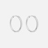 Zirkon Hoops Øreringe Sølvfarvet 20mm