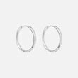 Zirkon Hoops Øreringe Sølvfarvet 20mm
