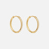 Zirkon Hoops Øreringe 18K Guldbelagt 20mm