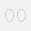 Zirkon Hoops Øreringe Sølvfarvet 24mm