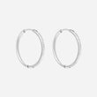 Zirkon Hoops Øreringe Sølvfarvet 24mm