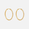 Zirkon Hoops Øreringe 18K Guldbelagt 24mm