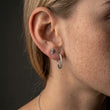 Zirkon Hoops Øreringe Sølvfarvet 20mm