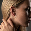 Zirkon Hoops Øreringe 18K Guldbelagt 24mm