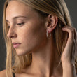 Zirkon Hoops Øreringe Sølvfarvet 24mm